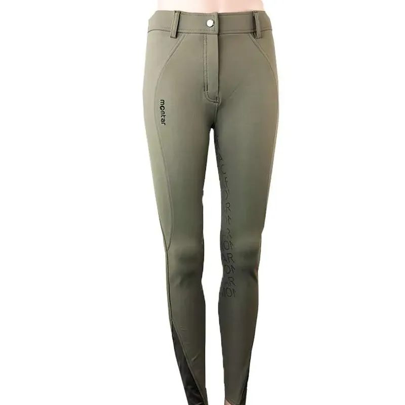 Montar Alina Ladies Full Silicone Seat Breeches - Mud 